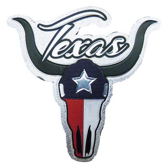 Texas Flag Bull Head Foil Magnet
