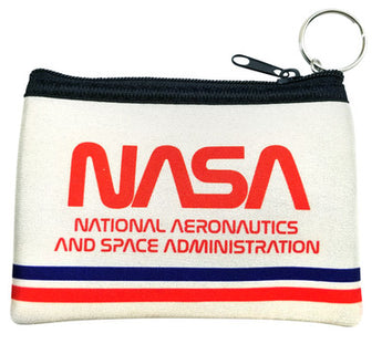 NASA White Coin Purse with Logo