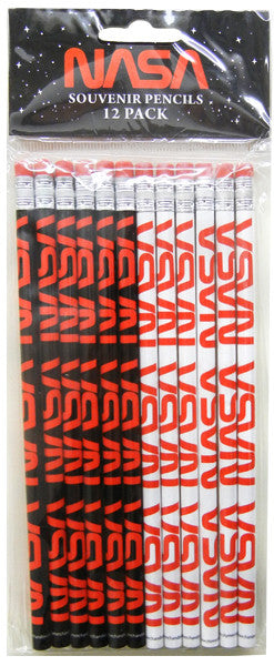 NASA Logo Black/White Pencils 12-Pack