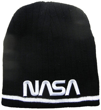 NASA Knit Hat with White Logo