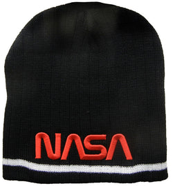 NASA Knit Hat with Red Logo