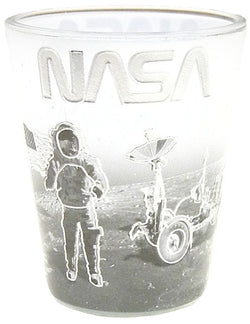 NASA Worm Logo Shot Glass: Moon Edition