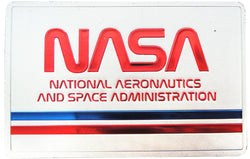 NASA White License Plate Foil Magnet