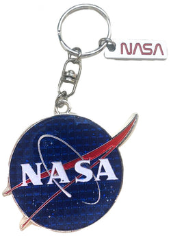 NASA Meatball Keyring with Magic Glitter and Tag - Houston Edition