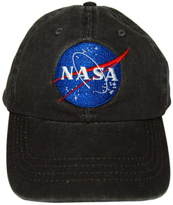 NASA Hat Black Pigment Dyed with Meatball Logo