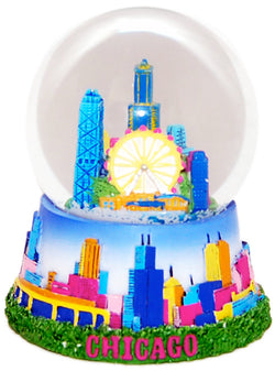 Chicago Skyline 65mm Waterball with Blue Sky Design