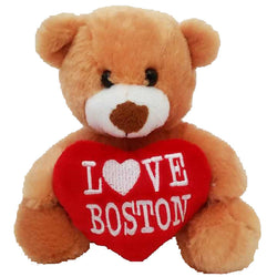 Boston Bear Plush Beige with Red Heart - 6 Inch