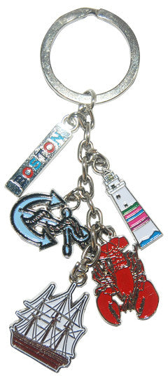 Boston Maritime Charm: Keyring Lobster Dangle Earrings