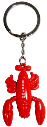 Boston Red Toy Lobster Keyring with Moving Parts