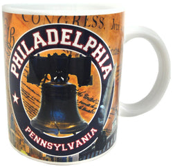Philadelphia 11oz Yellow Cup with Liberty Bell Design