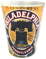 Philadelphia Yellow Shot Glass Featuring Liberty Bell Design