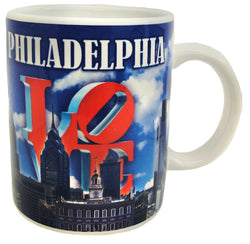Philadelphia Skyline 11oz Cup with Love Sculpture Detail