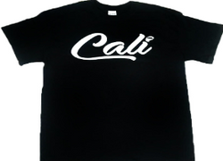 CALI T-SHIRT BLACK WITH WHITE