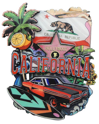 Hollywood Wooden Epoxy Magnet