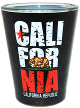 California Republic Bear Shotglass in Black Clear Design