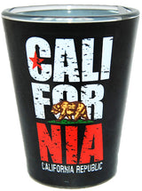 California Republic Bear Shotglass in Black Clear Design