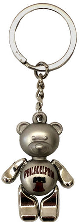 Liberty Bell Silver Keyring with Moving Parts - Toy Philadelphia Bear