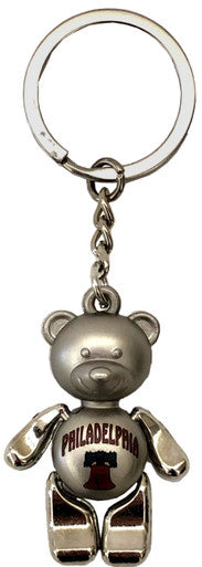 Liberty Bell Silver Keyring with Moving Parts - Toy Philadelphia Bear