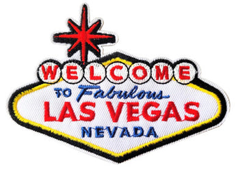 Las Vegas Welcome Sign Patch White With Red