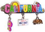 California Vibes Magnet Set: Letters, Flip Flops, License Plate