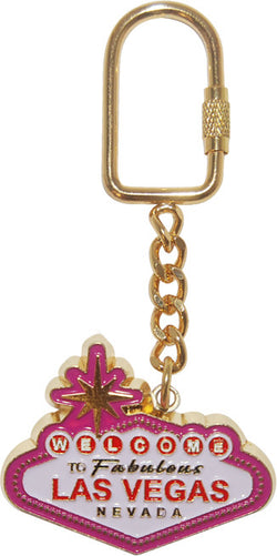 Las Vegas Gold Plated Keyring In Lavender