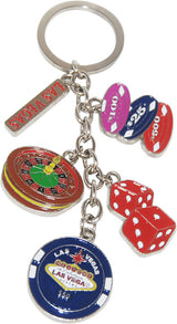 Las Vegas Dangle Keyring with Chips