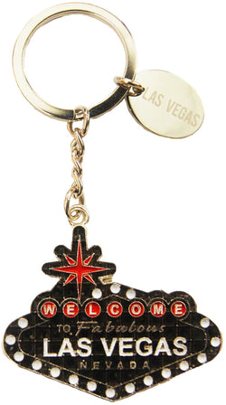 Las Vegas Welcome Sign Black Magic Glitter with Tag
