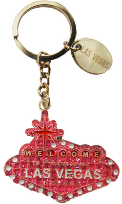 Las Vegas Welcome Sign Pink Magic Glitter with Tag