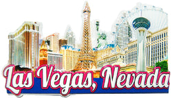 Las Vegas Poly Photo Collage Magnet