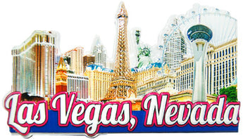 Las Vegas Poly Photo Collage Magnet