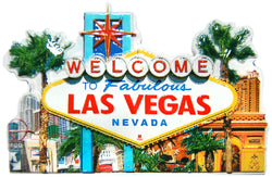Las Vegas Magnet - Fabulous Welcome Poly Photo 3.59