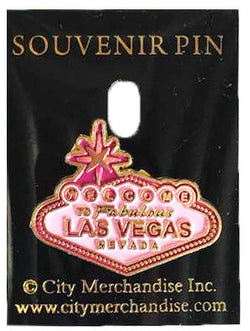 Las Vegas Pink Welcome Lapel Pin