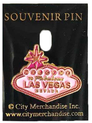 Las Vegas Pink Welcome Lapel Pin