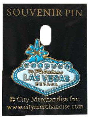 Las Vegas Blue Welcome Lapel Pin