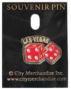 Las Vegas Casino Dices Lapel Pin