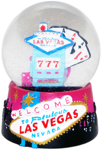 LV 65MM Waterball Black/Red with Skyline, Welcome Sign, and Stars