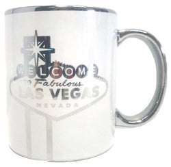 Las Vegas 11oz White Cup with Silver Welcome Sign