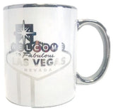 Las Vegas 11oz White Cup with Silver Welcome Sign