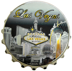 Las Vegas Steel Foil Bottle Opener Magnet