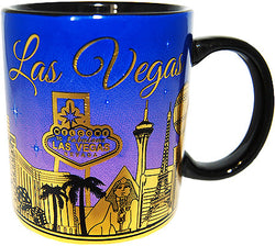 LAS VEGAS 11OZ Purple Cup with Gold Skyline Detail