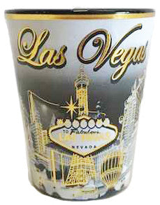 Las Vegas Mini Ceramic Cup - Elegant Black & Gold Finish