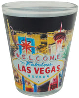 Las Vegas Foil Shot Glass Black Skyline