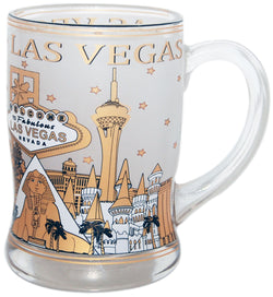 Las Vegas Skyline Inspired Black & Gold Beer Cup