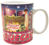 Las Vegas 11Oz Cup Blue & Purple Collage