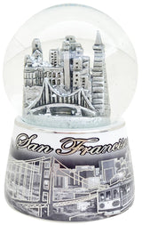 San Francisco Waterball 65mm - Black & White with Silver Accent