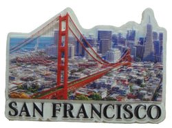 San Francisco Skyline Photo Poly Magnet with Bridge Design