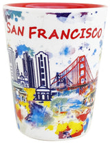 San Francisco Red Watercolor Mini Ceramic Cup