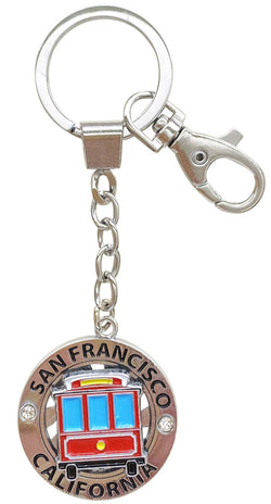 San Francisco Tram Spinning Keyring - Keep Your Keys In Style!