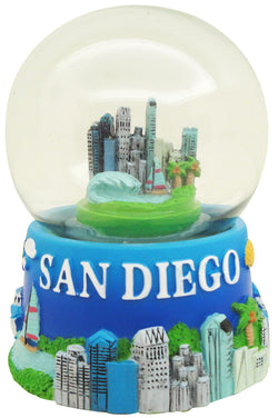 Nautical Adventure: San Diego Waterball 65mm with Skylines, Ships, and Sailboats
