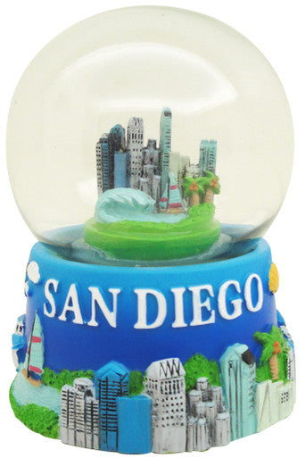 Nautical Adventure: San Diego Waterball 65mm with Skylines, Ships, and Sailboats